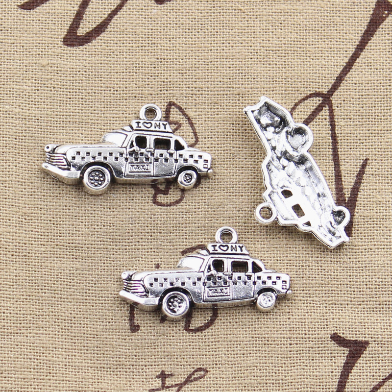 8pcs Charms New York Taxi Car  - Jewelry Making York recension och pris