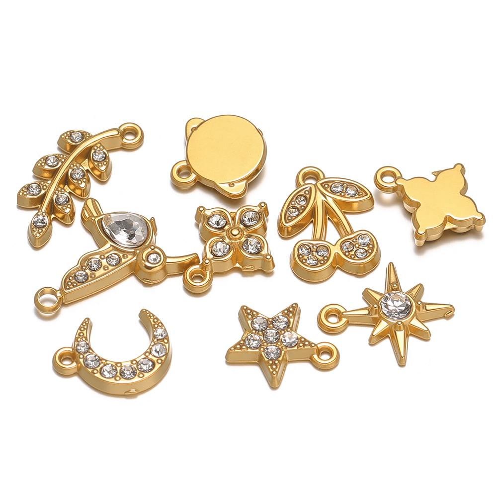 5Pcs Stainless Steel Zircon Li - Jewelry Making 4 Year Old recension och pris