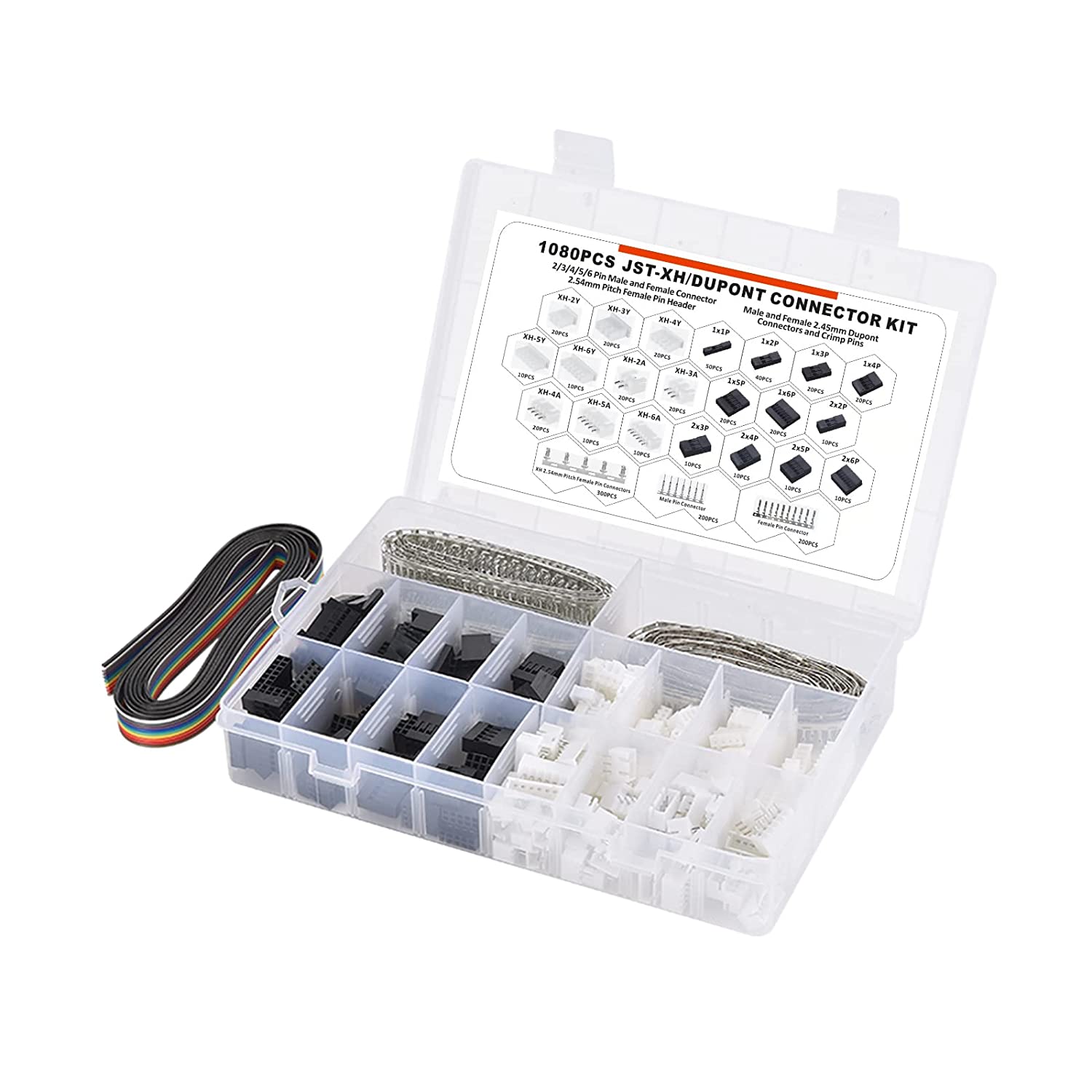 1080PCS Dupont/JST-XH Terminal - Head Pin Assorted recension och pris