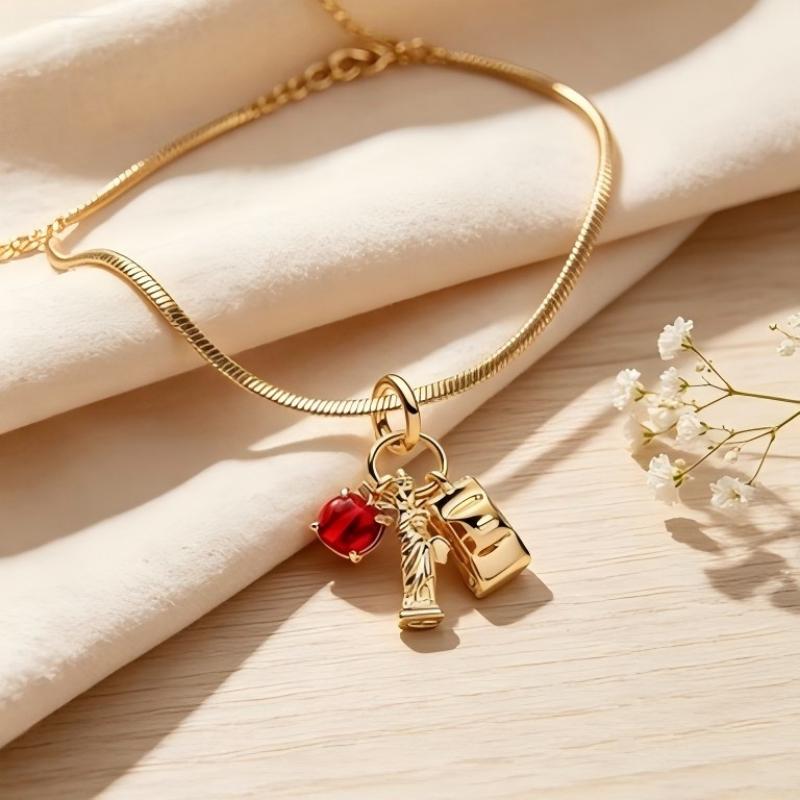 New Gold Plated New York Theme - Jewelry Making York recension och pris