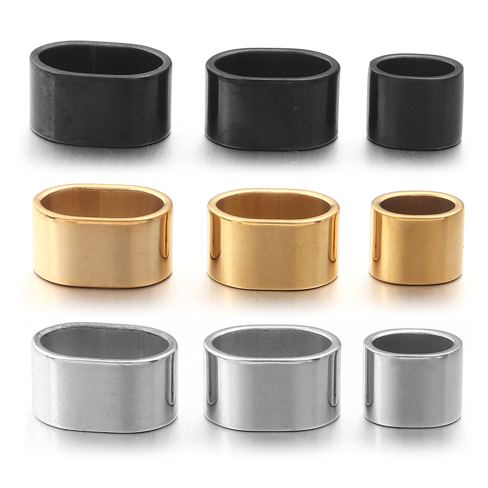 6pcs Flat Stainless Steel Tube - Jewelry Making Basics recension och pris