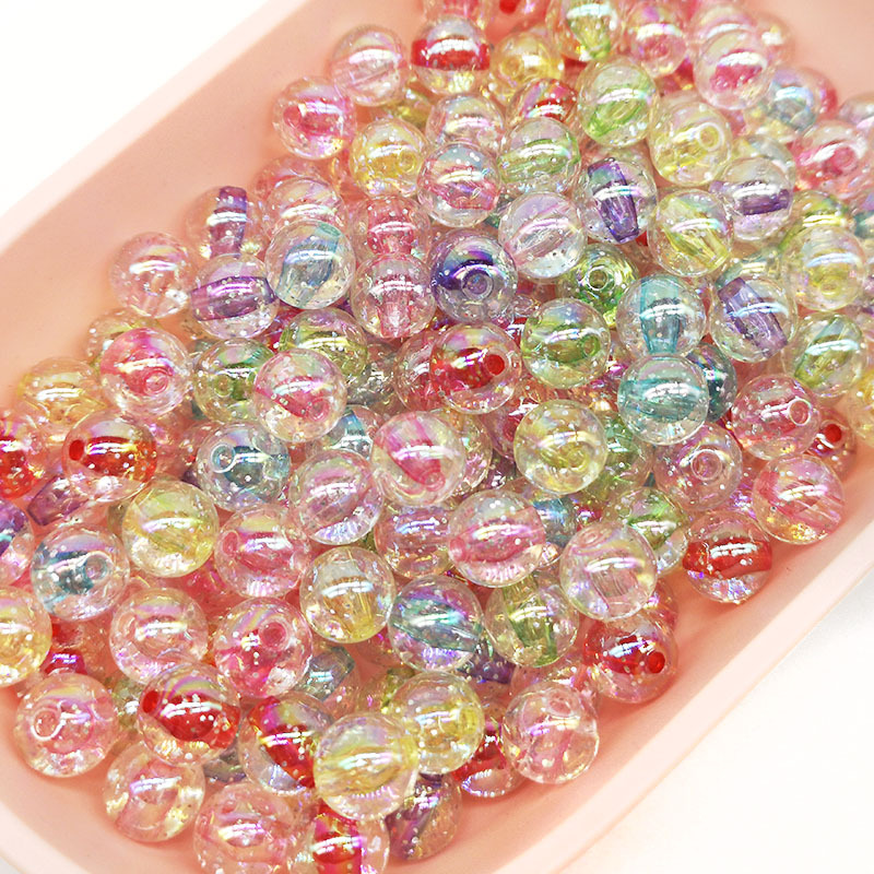 50Pcs 10mm Acrylic Beads Color - Jewelry Making 4 Year Old recension och pris