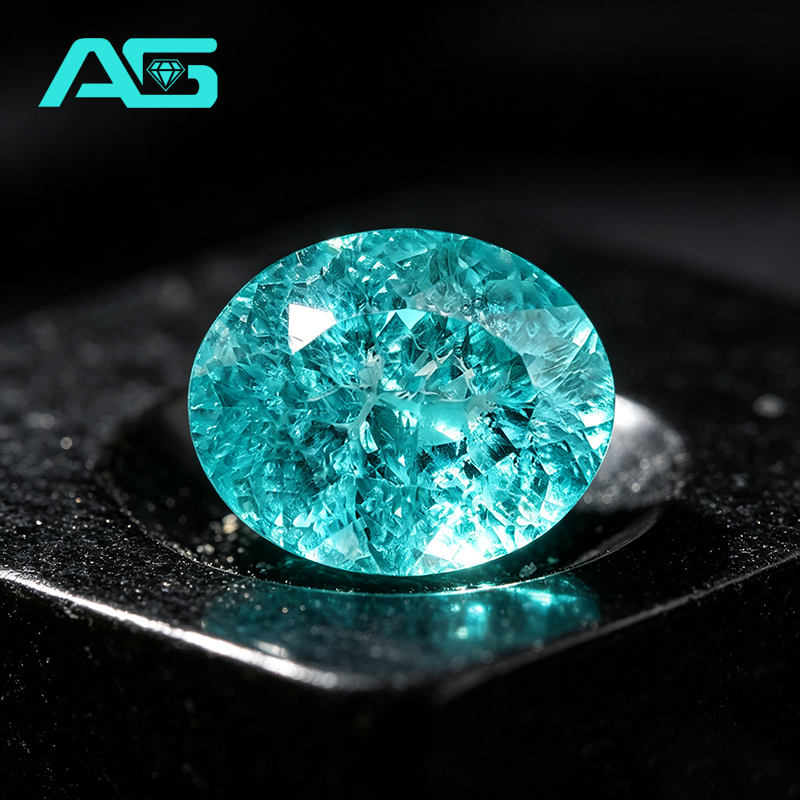Top Paraiba Oval Shape Cotton  - Jewelry Making 4 Year Old recension och pris