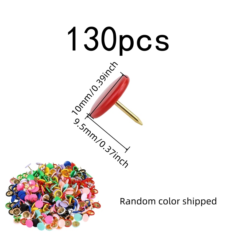 130 pcs Round Head Push Pins R - Head Pin Assorted recension och pris