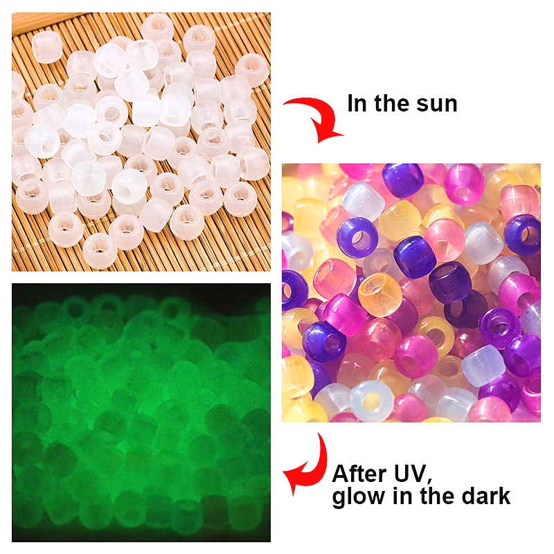 6*8mm UV Changing Reactive Acr - Jewelry Making 4 Year Old recension och pris