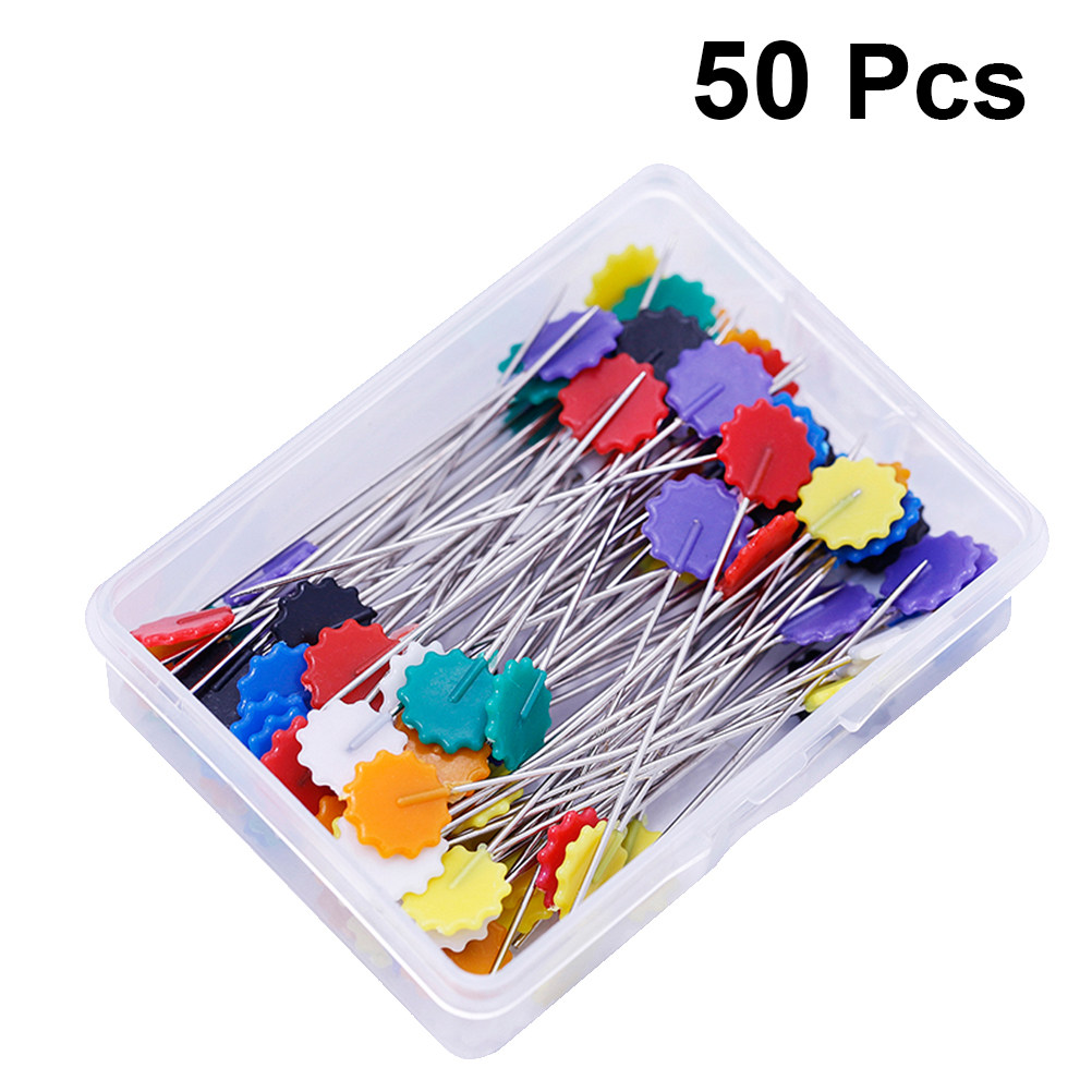 50Pcs Assorted Color Flat Flow - Head Pin Assorted recension och pris