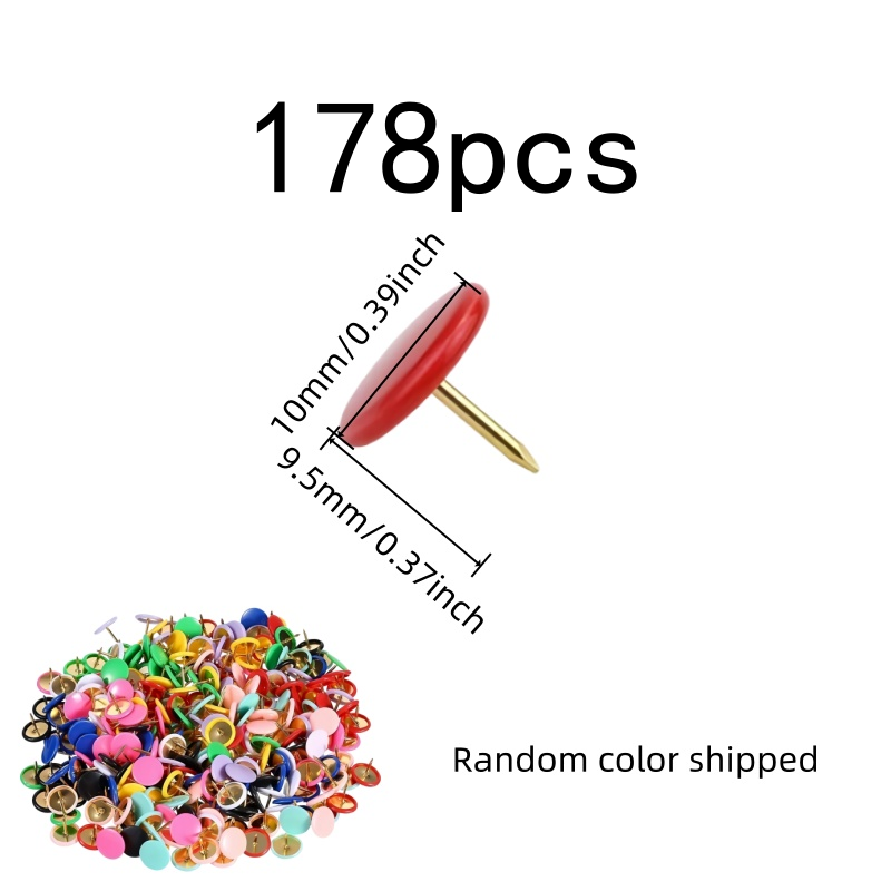 178 pcs Round Head Push Pins R - Head Pin Assorted recension och pris