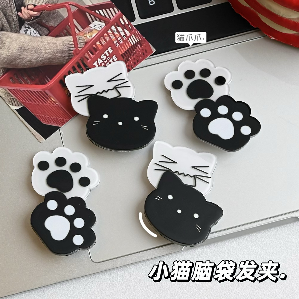 Kawaii Y2K Cat Hair Pins Black - Jewelry Making For Kids recension och pris